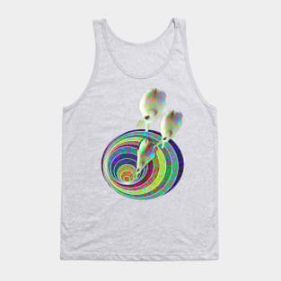 The white rabbits go down the rabbit hole Tank Top